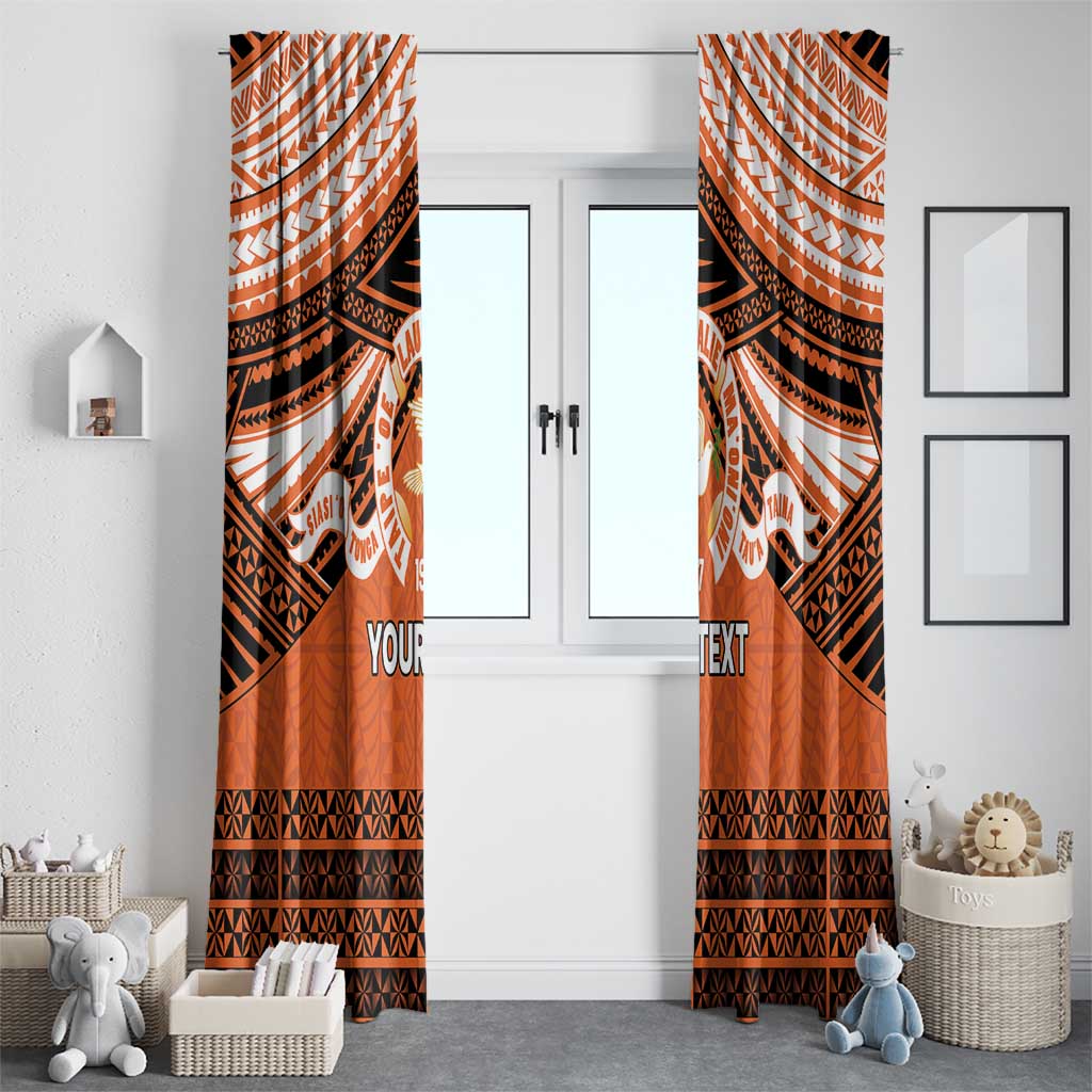 Personalised Tonga Tailulu College Window Curtain Polynesian Ngatu Tribal LT9 - Polynesian Pride