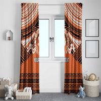 Personalised Tonga Tailulu College Window Curtain Polynesian Ngatu Tribal LT9 - Polynesian Pride