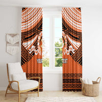 Personalised Tonga Tailulu College Window Curtain Polynesian Ngatu Tribal LT9 - Polynesian Pride