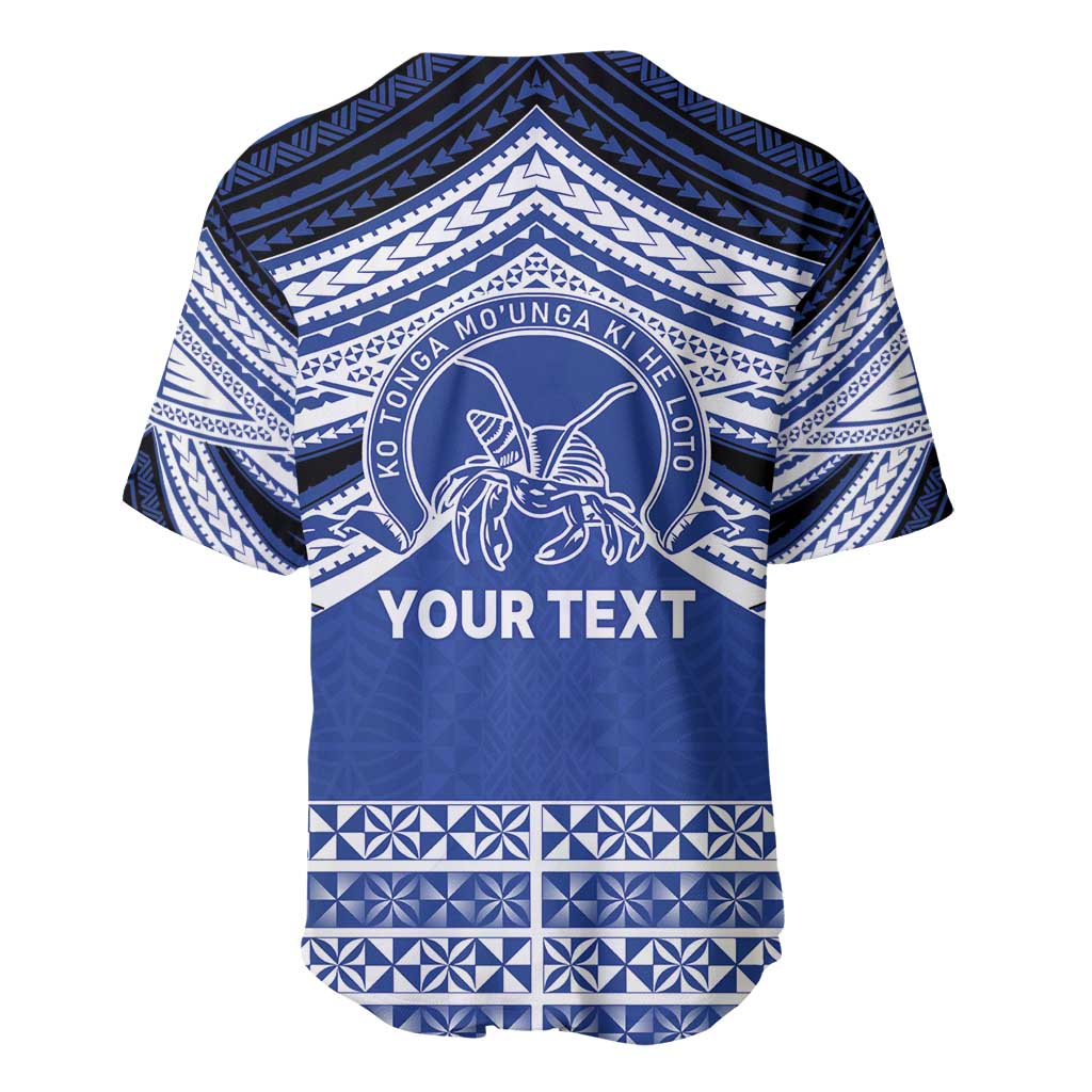 Personalised Tonga Taufa'ahau Pilolevu College Baseball Jersey Polynesian Ngatu Tribal