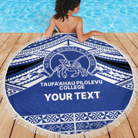 Personalised Tonga Taufa'ahau Pilolevu College Beach Blanket Polynesian Ngatu Tribal LT9 - Polynesian Pride