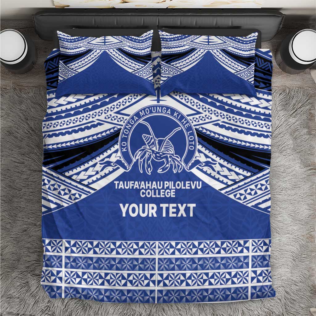 Personalised Tonga Taufa'ahau Pilolevu College Bedding Set Polynesian Ngatu Tribal