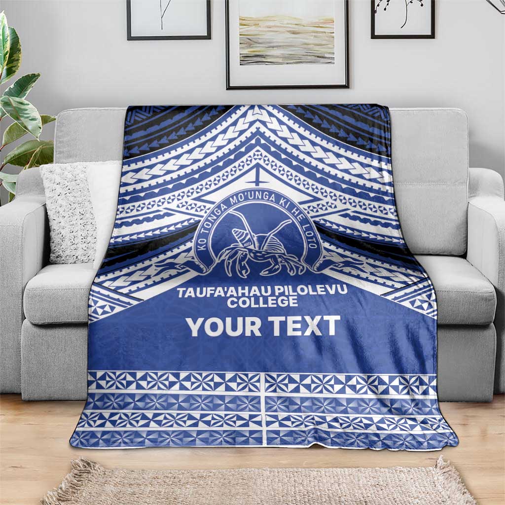 Personalised Tonga Taufa'ahau Pilolevu College Blanket Polynesian Ngatu Tribal LT9 - Polynesian Pride