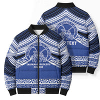 Personalised Tonga Taufa'ahau Pilolevu College Bomber Puffer Jacket Polynesian Ngatu Tribal LT9 - Polynesian Pride