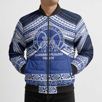 Personalised Tonga Taufa'ahau Pilolevu College Bomber Puffer Jacket Polynesian Ngatu Tribal LT9 - Polynesian Pride