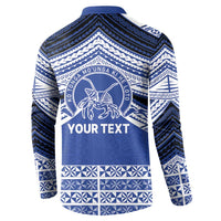 Personalised Tonga Taufa'ahau Pilolevu College Button Sweatshirt Polynesian Ngatu Tribal LT9 - Polynesian Pride