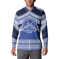 Personalised Tonga Taufa'ahau Pilolevu College Button Sweatshirt Polynesian Ngatu Tribal LT9 - Polynesian Pride