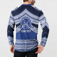 Personalised Tonga Taufa'ahau Pilolevu College Button Sweatshirt Polynesian Ngatu Tribal LT9 - Polynesian Pride