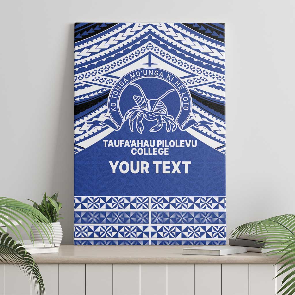 Personalised Tonga Taufa'ahau Pilolevu College Canvas Wall Art Polynesian Ngatu Tribal LT9 - Polynesian Pride
