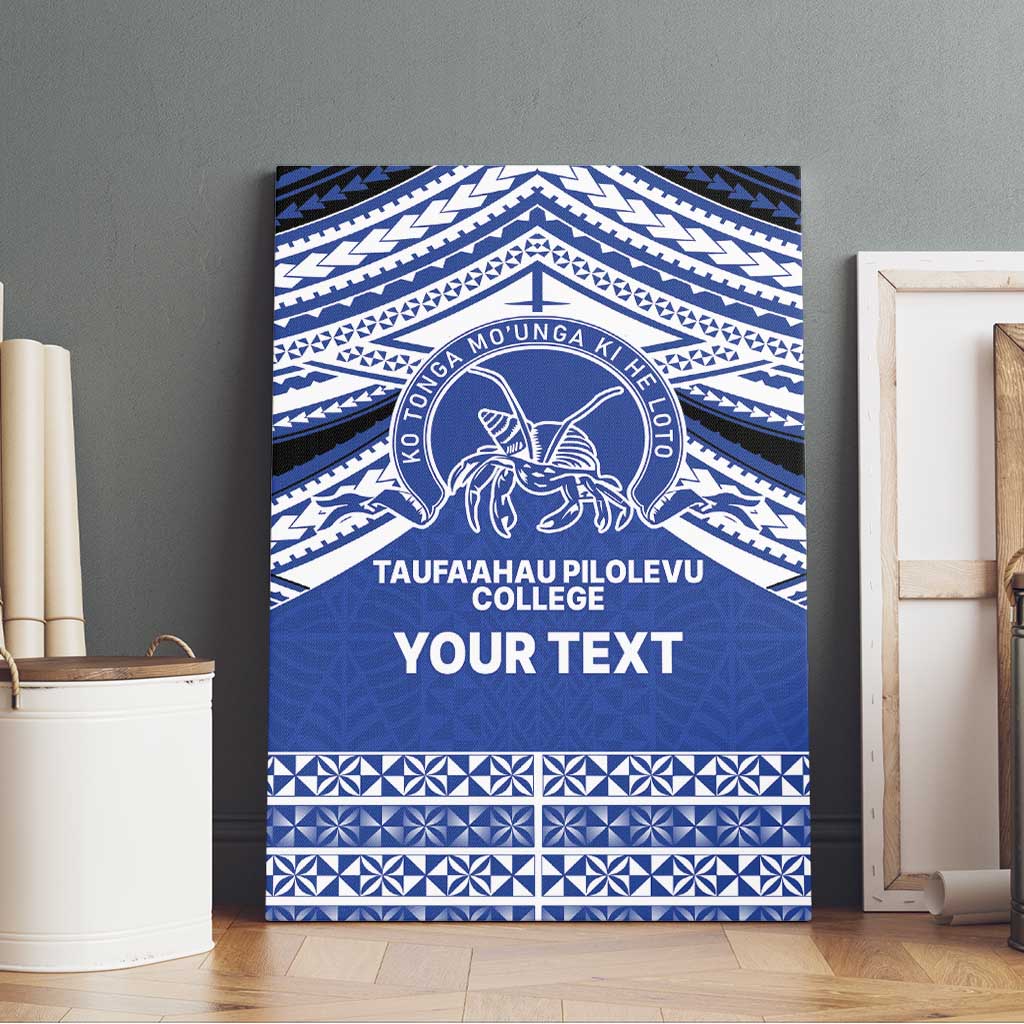 Personalised Tonga Taufa'ahau Pilolevu College Canvas Wall Art Polynesian Ngatu Tribal LT9 - Polynesian Pride