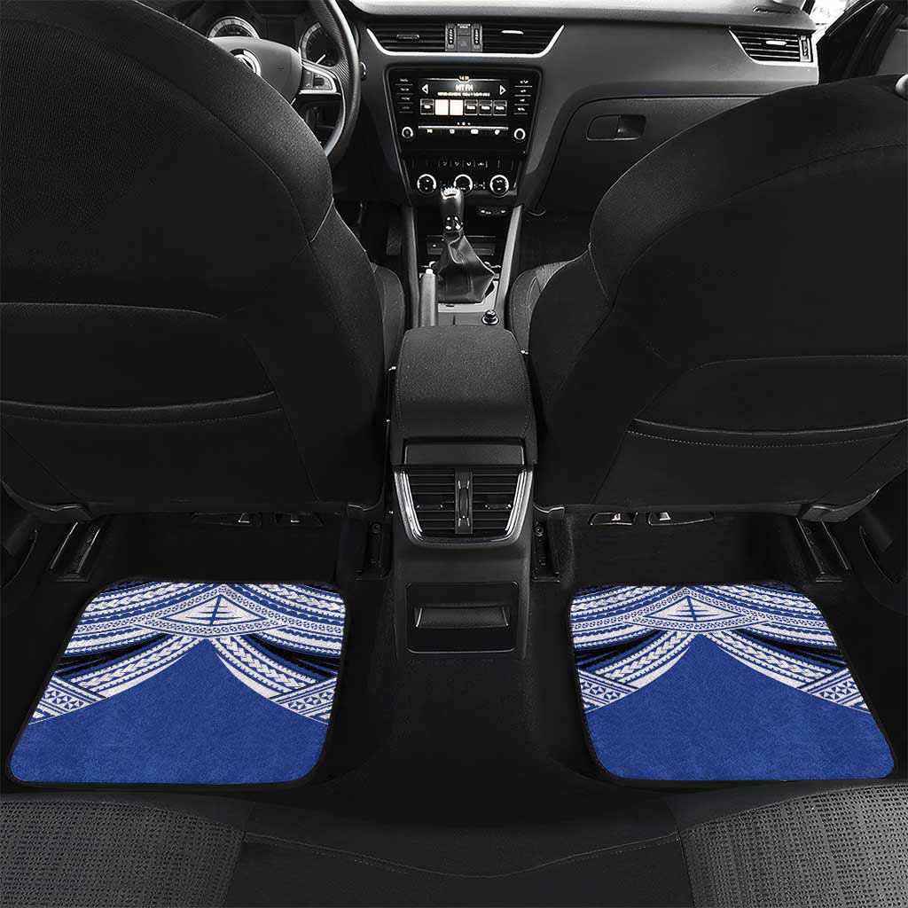 Personalised Tonga Taufa'ahau Pilolevu College Car Mats Polynesian Ngatu Tribal LT9 Set 2pcs - Back Blue - Polynesian Pride