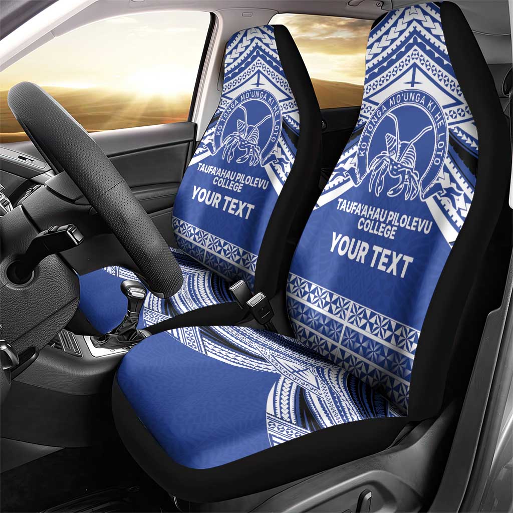 Personalised Tonga Taufa'ahau Pilolevu College Car Seat Cover Polynesian Ngatu Tribal