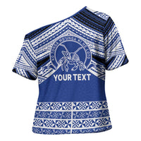 Personalised Tonga Taufa'ahau Pilolevu College Cross Shoulder Shirt Polynesian Ngatu Tribal LT9 - Polynesian Pride