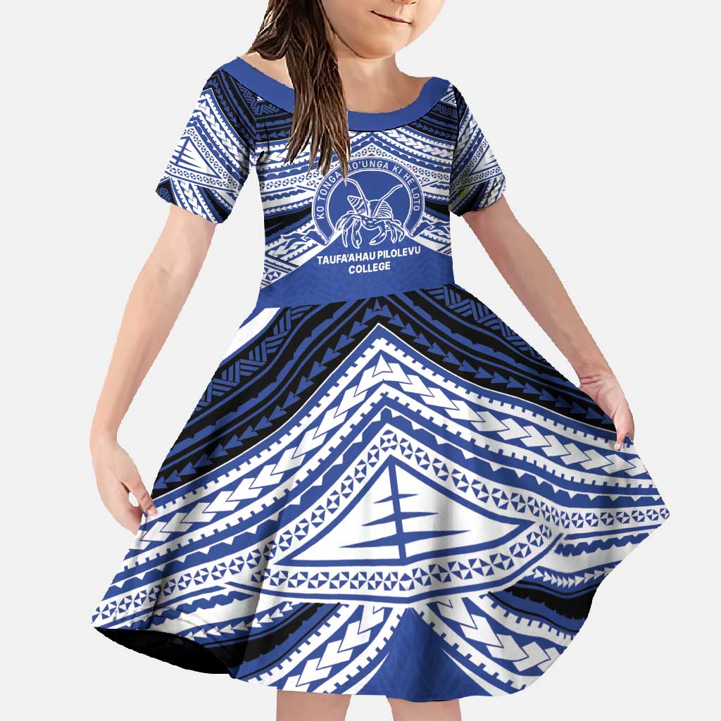 Personalised Tonga Taufa'ahau Pilolevu College Family Matching Long Sleeve Bodycon Dress and Hawaiian Shirt Polynesian Ngatu Tribal