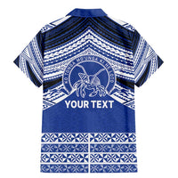 Personalised Tonga Taufa'ahau Pilolevu College Family Matching Mermaid Dress and Hawaiian Shirt Polynesian Ngatu Tribal