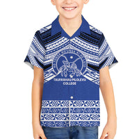 Personalised Tonga Taufa'ahau Pilolevu College Family Matching Puletasi and Hawaiian Shirt Polynesian Ngatu Tribal