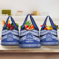 Personalised Tonga Taufa'ahau Pilolevu College Grocery Bag Polynesian Ngatu Tribal LT9 3-pack One Size Blue - Polynesian Pride