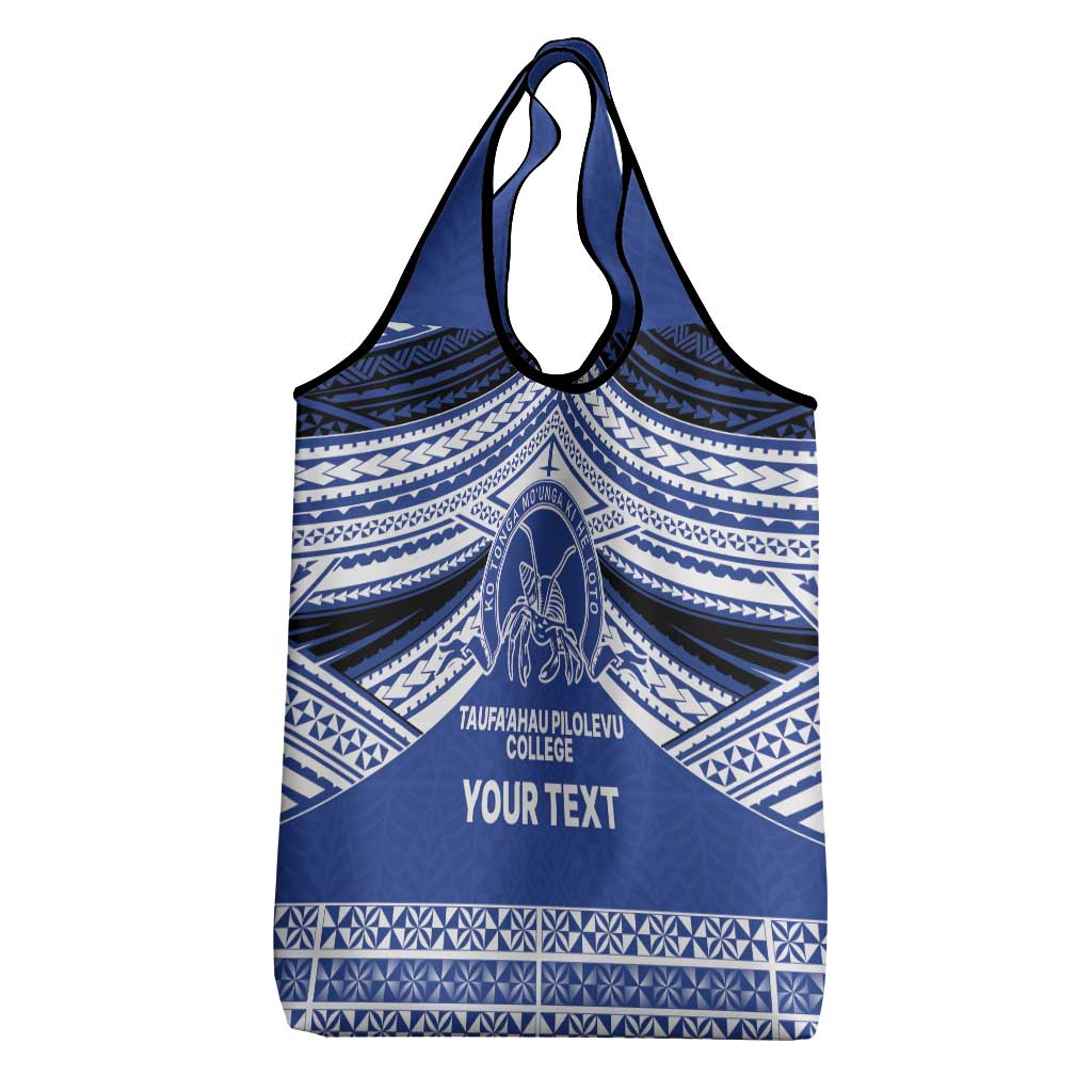 Personalised Tonga Taufa'ahau Pilolevu College Grocery Bag Polynesian Ngatu Tribal LT9 - Polynesian Pride