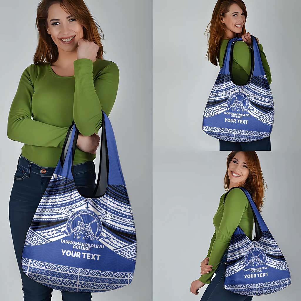 Personalised Tonga Taufa'ahau Pilolevu College Grocery Bag Polynesian Ngatu Tribal LT9 - Polynesian Pride