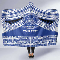Personalised Tonga Taufa'ahau Pilolevu College Hooded Blanket Polynesian Ngatu Tribal LT9 One Size Blue - Polynesian Pride