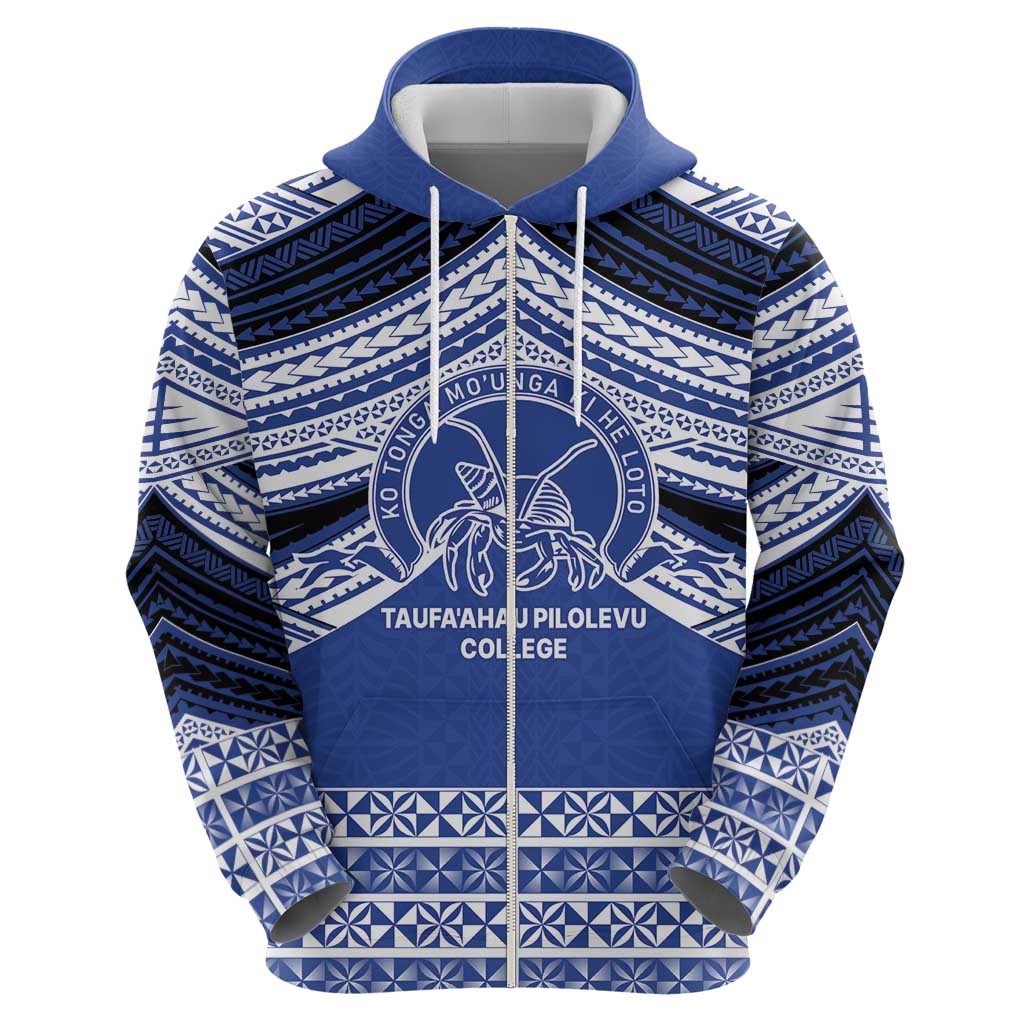 Personalised Tonga Taufa'ahau Pilolevu College Hoodie Polynesian Ngatu Tribal