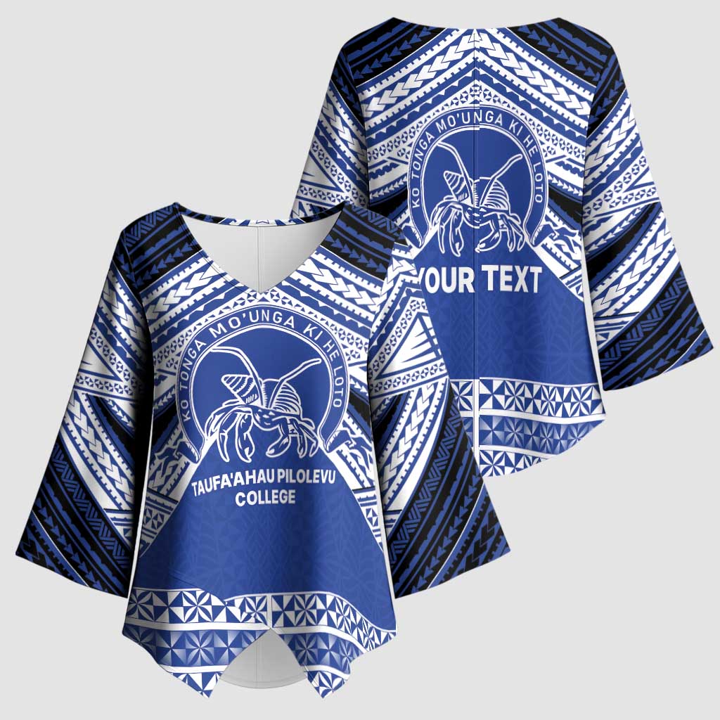 Personalised Tonga Taufa'ahau Pilolevu College Kimono Sleeve Blouse Polynesian Ngatu Tribal LT9 - Polynesian Pride