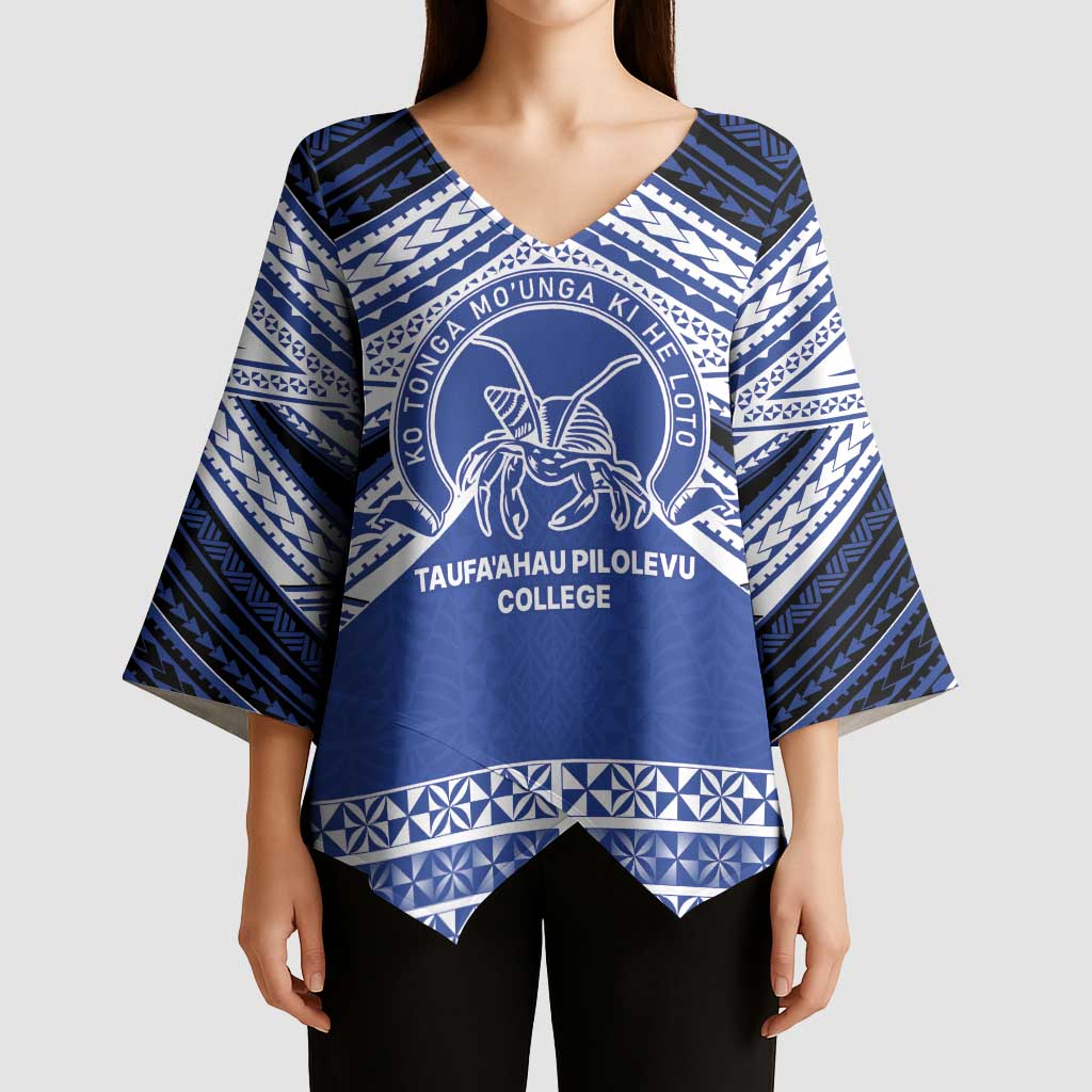 Personalised Tonga Taufa'ahau Pilolevu College Kimono Sleeve Blouse Polynesian Ngatu Tribal LT9 - Polynesian Pride