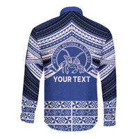Personalised Tonga Taufa'ahau Pilolevu College Long Sleeve Button Shirt Polynesian Ngatu Tribal LT9 - Polynesian Pride