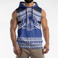 Personalised Tonga Taufa'ahau Pilolevu College Sleeveless Hoodie Polynesian Ngatu Tribal - Polynesian Pride