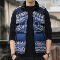 Personalised Tonga Taufa'ahau Pilolevu College Sleeveless Puffer Jacket Polynesian Ngatu Tribal LT9 - Polynesian Pride
