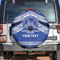 Personalised Tonga Taufa'ahau Pilolevu College Spare Tire Cover Polynesian Ngatu Tribal LT9 Blue - Polynesian Pride