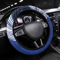 Tonga Taufa'ahau Pilolevu College Steering Wheel Cover Polynesian Ngatu Tribal LT9 Universal Fit Blue - Polynesian Pride