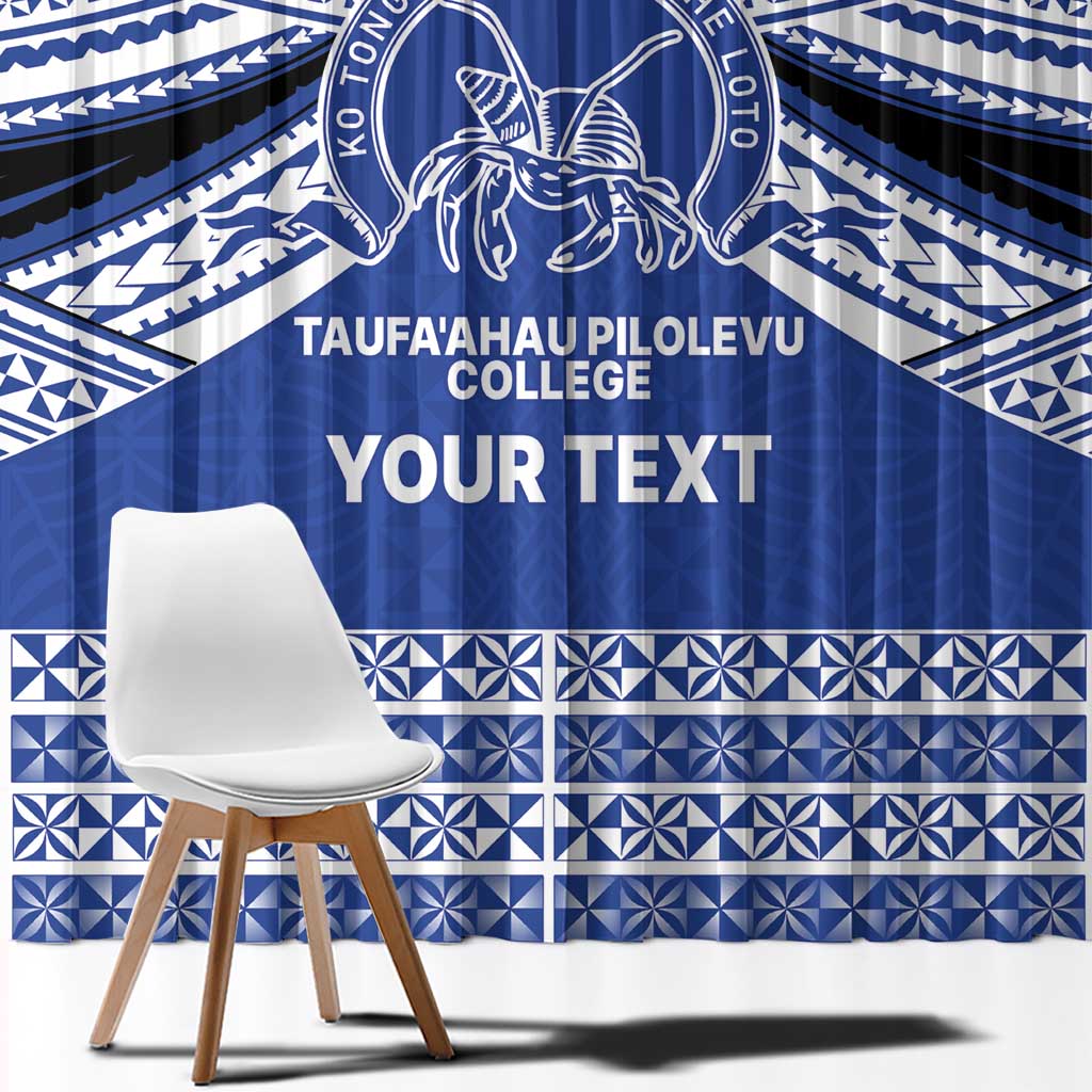 Personalised Tonga Taufa'ahau Pilolevu College Window Curtain Polynesian Ngatu Tribal LT9 - Polynesian Pride
