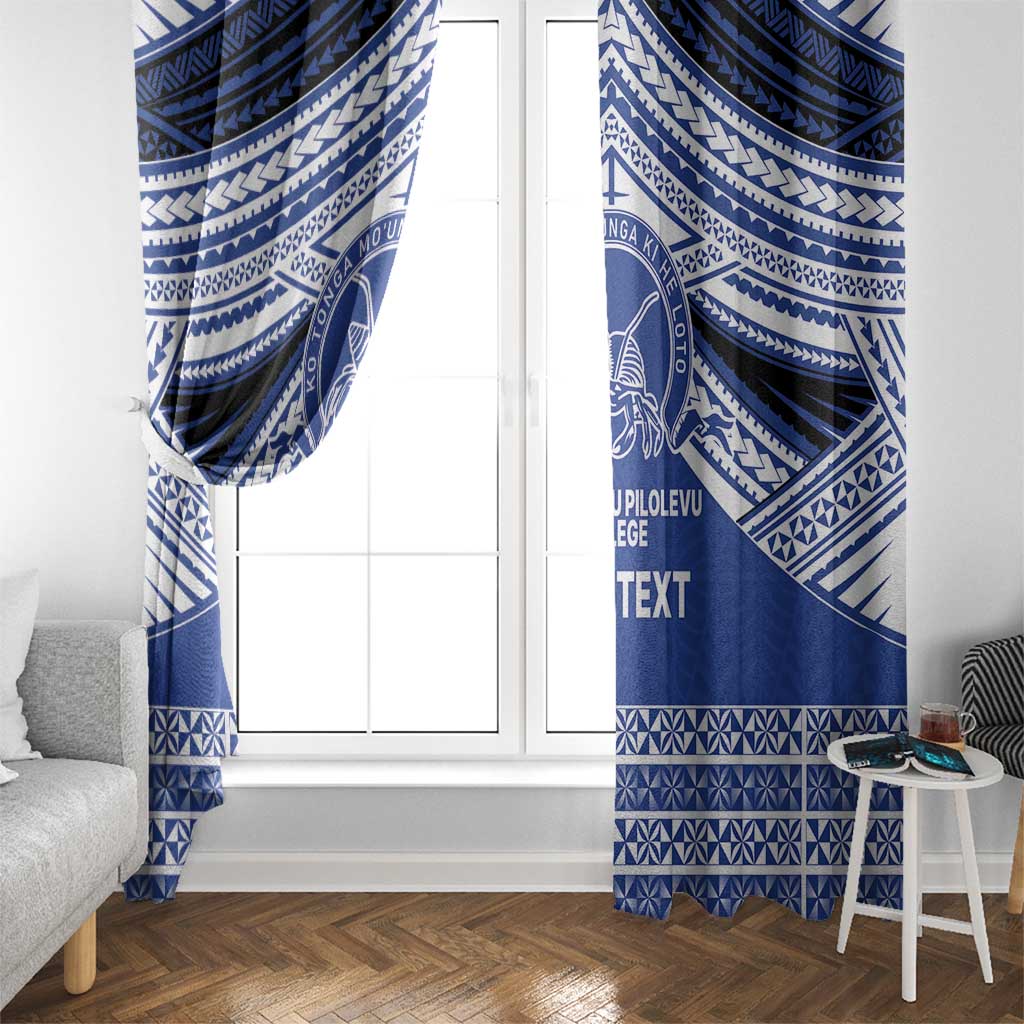 Personalised Tonga Taufa'ahau Pilolevu College Window Curtain Polynesian Ngatu Tribal LT9 - Polynesian Pride