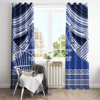 Personalised Tonga Taufa'ahau Pilolevu College Window Curtain Polynesian Ngatu Tribal LT9 - Polynesian Pride