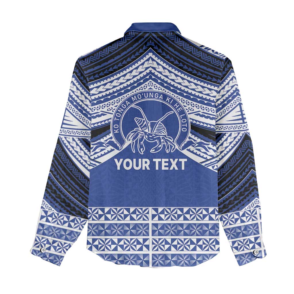 Personalised Tonga Taufa'ahau Pilolevu College Women Casual Shirt Polynesian Ngatu Tribal