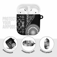 Black Tongan Ngatu Fonulei Pattern AirPods Case - Polynesian Pride