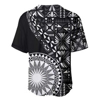 Black Tongan Ngatu Fonulei Pattern Baseball Jersey