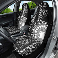 Black Tongan Ngatu Fonulei Pattern Car Seat Cover