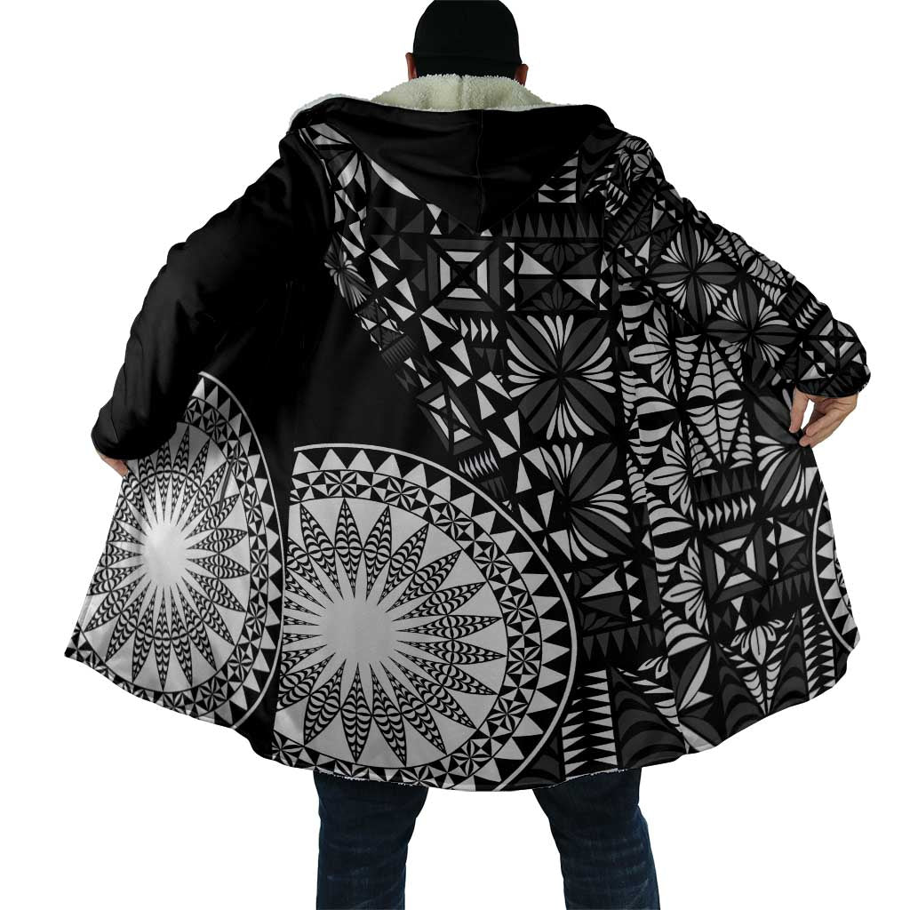 Black Tongan Ngatu Fonulei Pattern Cloak LT9 - Polynesian Pride