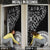 Black Tongan Ngatu Fonulei Pattern Door Cover - Polynesian Pride