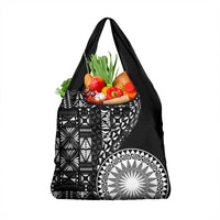 Black Tongan Ngatu Fonulei Pattern Grocery Bag LT9 1-pack One Size Black - Polynesian Pride