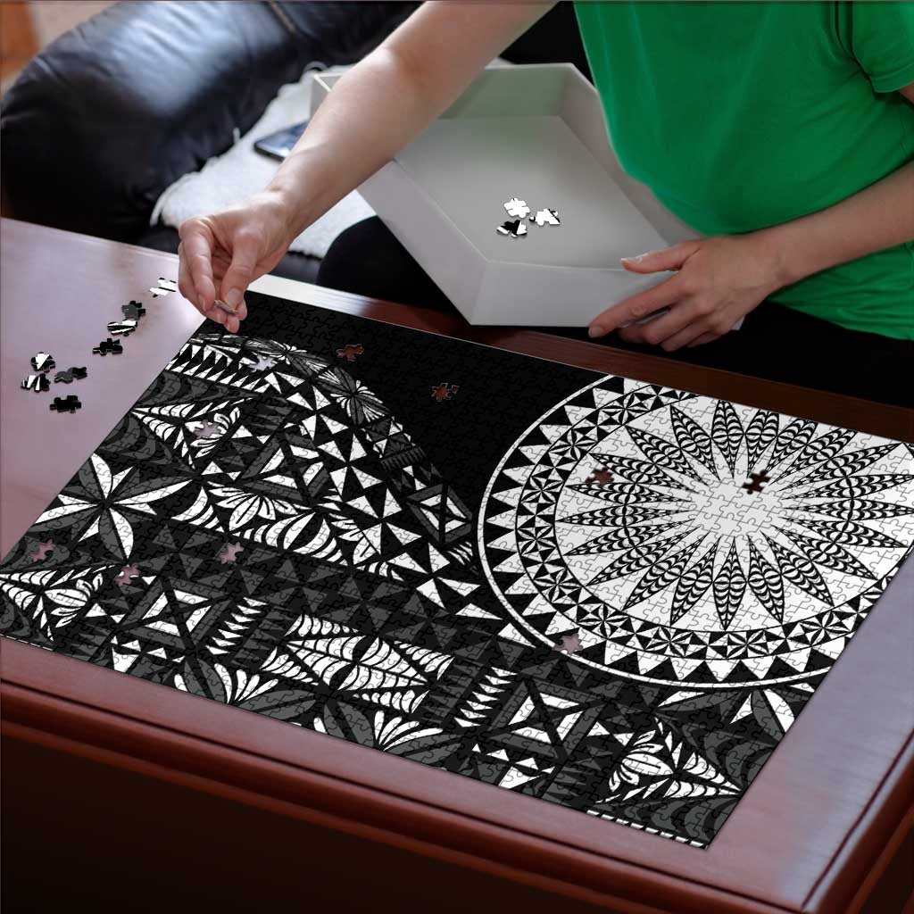 Black Tongan Ngatu Fonulei Pattern Puzzle LT9 - Polynesian Pride