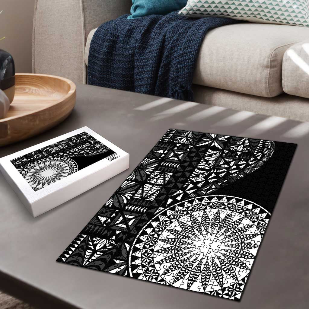 Black Tongan Ngatu Fonulei Pattern Puzzle LT9 - Polynesian Pride