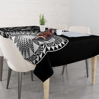 Black Tongan Ngatu Fonulei Pattern Tablecloth LT9 - Polynesian Pride