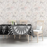 Black Tongan Ngatu Fonulei Pattern Tablecloth LT9 - Polynesian Pride