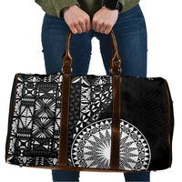 Black Tongan Ngatu Fonulei Pattern Travel Bag - Polynesian Pride
