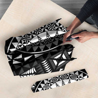 Black Tongan Ngatu Fonulei Pattern Umbrella LT9 - Polynesian Pride