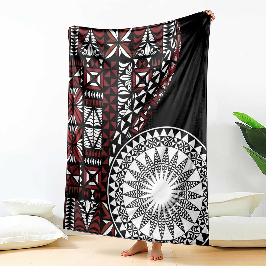 Red Tongan Ngatu Fonulei Pattern Blanket LT9 - Polynesian Pride