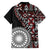 Red Tongan Ngatu Fonulei Pattern Family Matching Puletasi and Hawaiian Shirt
